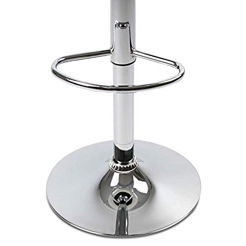 MIADOMODO Taburete de Bar - con Reposapies y Reposabrazos, Base de Metal, Giratorio y Regulable en Altura, Color y Juego a Elegir - Sedia, Silla, Taburete, Comedor, Mueble (Rojo, 1 Pieza)