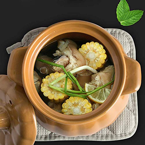 MIAO Olla de Sopa con Forma de Calabaza Creativa, Olla de cerámica para estofado, cazuela de Llama Abierta, Olla Resistente a Altas temperaturas, Utensilios de Cocina para la Salud, 2.1 Cuartos