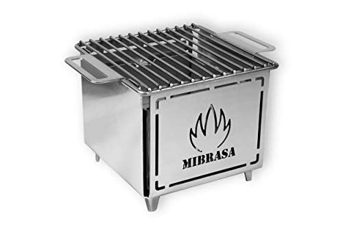 Mibrasa Hibachi MH 150 - Barbacoa portátil Totalmente Fabricada en Acero Inoxidable 304. ¡La imaginación y Creatividad del Chef con el Hibachi límites!…