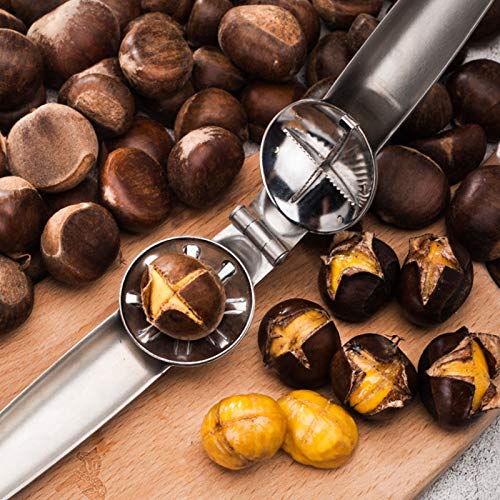 MICHAELA BLAKE Acero Inoxidable 2 en 1 Castaño rápida Clip de la Nuez Alicates Metal Cascanueces desgranadora Tuerca abridor de Utensilios de Cocina Cortador Gadgets Accesorios de Cocina