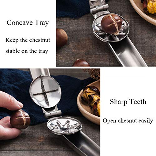 MICHAELA BLAKE Acero Inoxidable 2 en 1 Castaño rápida Clip de la Nuez Alicates Metal Cascanueces desgranadora Tuerca abridor de Utensilios de Cocina Cortador Gadgets Accesorios de Cocina