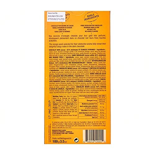 Michel Cluizel Chocolate Negro 63% con ralladura de naranja - 1 x 100 gramos