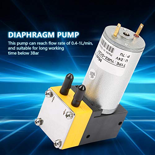Micro bomba de vacío, práctica 24V 0.4-1L/min Bomba de diafragma en miniatura Bomba de vacío para aire/líquido para industrial