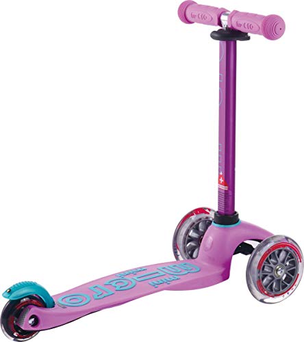 Micro® Mini Deluxe, Original Design, Patinete 3 Ruedas, 2-5 Años, Peso 1,95kg, Carga Máx: 50kg, Altura 48-68cm, Ruedas PU 120/80mm, Rodamientos ABEC 9, Plataforma antideslizante (Lavanda)