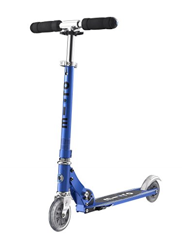 Micro® Sprite, Original Design, Patinete 2 Ruedas Plegable, +6 Años, Peso 2,85kg, Carga Máx 100Kg, Aluminio, Plataforma Antideslizante, Rodamientos ABEC 9 (Azul Zafiro)