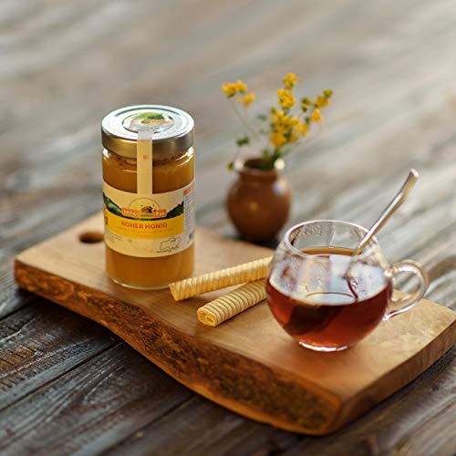 Miel cruda de ImkerPur, 400 g, sin filtrar, no centrifugada o calentada, contiene polen de flores, cera de abeja, propóleos, pan de abejas y jalea real