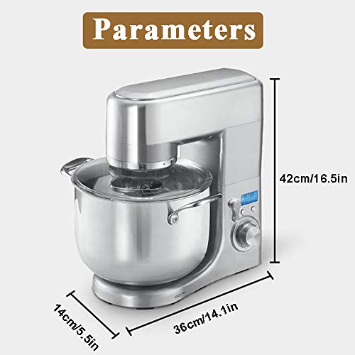 MIJOGO 1500W batidora de pie con Cabeza inclinable 10L Profesional batidora, Mezclador eléctrico de la Cocina con el Gancho amasador, Bata y Beater - LCD HD Display, Sistema de Mezcla planetaria
