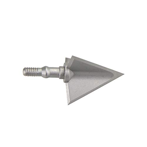 MILAEM 6 Piezas de Metal Tiro con Arco Punta Ancha 100 Grano 3 Cuchillas fijas Caza Exterior Tornillos de Flecha Puntas de Flecha Punto para Flechas de Arco Compuesto y recurvo