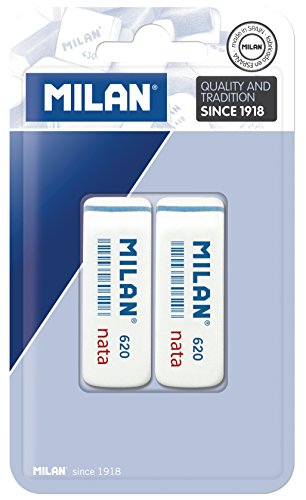 Milan BPM10044 - Pack de 2 gomas de borrar