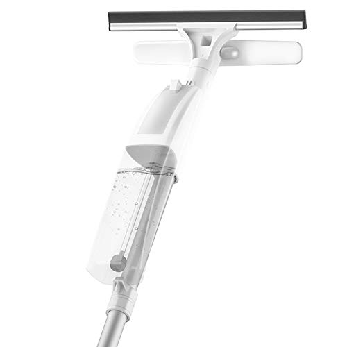 MILECN Super Squeegee Window Washer - Juego De Limpiacristales De Ventana Profesional 3 En 1 - Escurridores De Ventana con Fregadoras De Microfibra Y Poste De Extensión Y Depósito De Agua