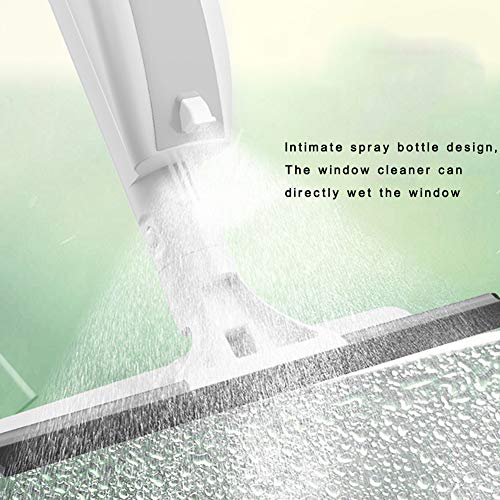 MILECN Super Squeegee Window Washer - Juego De Limpiacristales De Ventana Profesional 3 En 1 - Escurridores De Ventana con Fregadoras De Microfibra Y Poste De Extensión Y Depósito De Agua