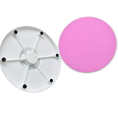 Milisten Placa Giratoria de Plástico Giratoria Creativa Mesa Giratoria Inclinable Creativa Plataforma de Soporte Decoración de Pasteles Banco de Trabajo para Panadería Casera (Rosa)