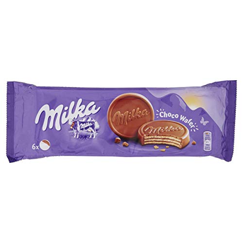 Milka - Choco Wafer Barquillo de Galleta y Relleno de Chocolate con Leche, 180 g