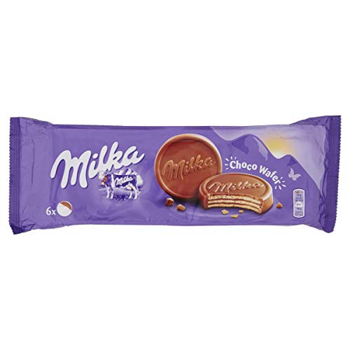 Milka - Choco Wafer Barquillo de Galleta y Relleno de Chocolate con Leche, 180 g