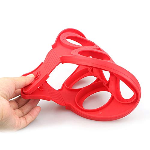 MIMORE Moldes de silicona para panqueques, reutilizables, antiadherentes, para hornear huevos, pastel, herramienta para hacer panqueques (rojo)