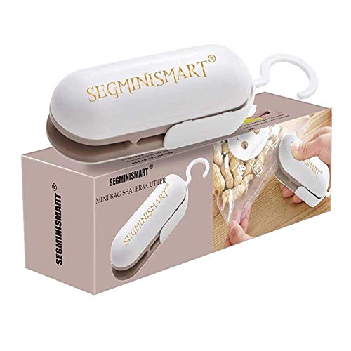 Mini Bag Sealer,Heat Sealer Machine,Mini Selladora de Bolsas de Plastico,2 in 1 Small Mini Portable Heat Sealer (Batería no incluida)