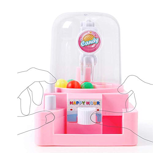 Mini Garra juega juega caramelo en forma de mano colector de la máquina de bolas de mano Juguete de diseño del colector de juguetes educativos juguete para los niños Rosa 1Ponga