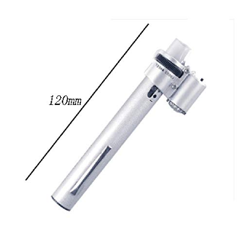 Mini Identificación de joyería antigua Lupa Lupa de gran aumento Lupa con luz 100 veces Alta definición Pluma de luz led ajustable Microscopio portátil para ver la fermentación de té Identificación an