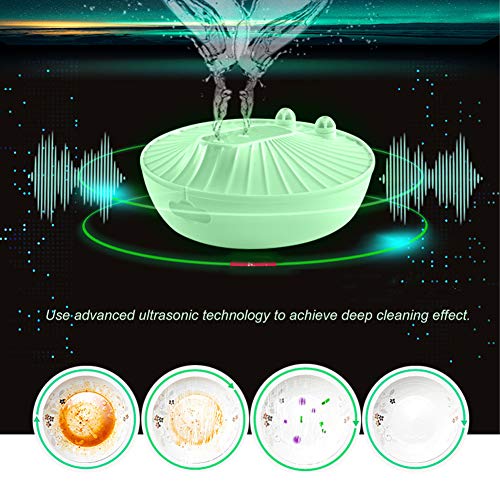 Mini lavavajillas ultrasónico Lavadora portátil USB Turbina de ultrasonido 10 minutos Lavaplatos eléctrico Mini lavavajillas multifuncional para viajes domésticos para Vajilla Frutas Vegetales