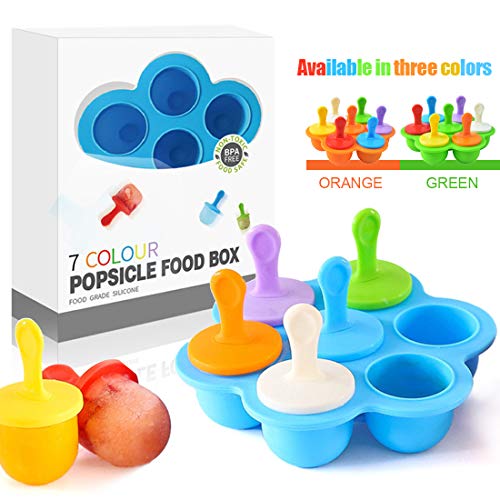 Mini Moldes Helados Silicona, Moldes para Helados y Polos Sin BPA, Poleras Helado Bebe Niños, Ice Cream Mold, Ice Lolly Moulds, Molde Reutilizables para Hacer Helados Caseros