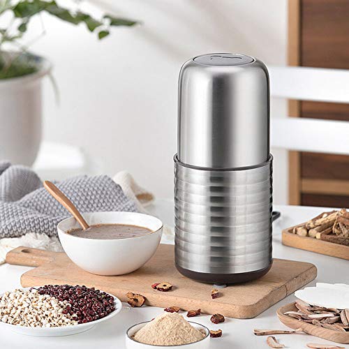 Mini picadora de especias portátil 220V Molinillo triturador | 200g | 300W | Hoja de acero inoxidable | Para frijoles, hierbas, especias, nueces, semillas, legumbres, con tazón extraíble