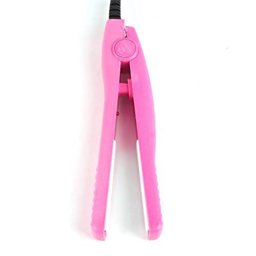 Mini plancha de pelo profesional Hierro Rosa Cerámica Pelos electrónicos Herramientas de peinado alisado Uso doméstico con color rosa - rosa