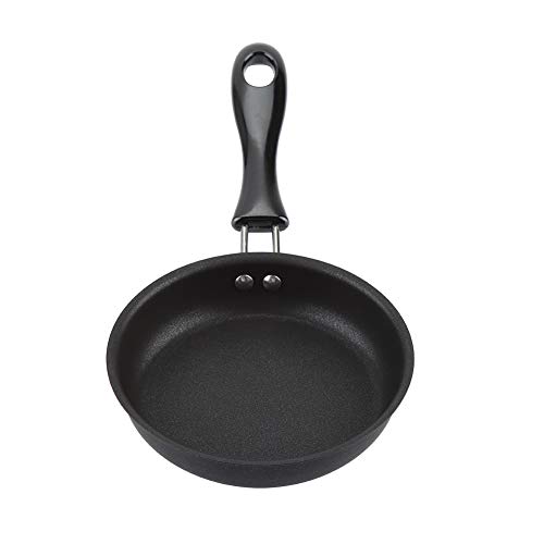 Mini sartén de 12 cm, sartén de hierro, antiadherente, con asas para pequeño redondo, un huevo de desayuno, revestido con huevos Omelette