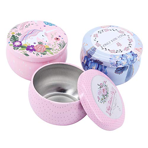 Mini tarros de hojalata para hacer velas, recipiente de latas de metal vacío de color mezclado con tapas para almacenamiento en seco de especias, dulces, recuerdos de fiesta, bodas (12 piezas)