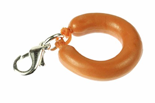 Miniblings Salchicha Anillo de Salchicha de Carne Charm Zipperpull Remolque Bettelanhänger