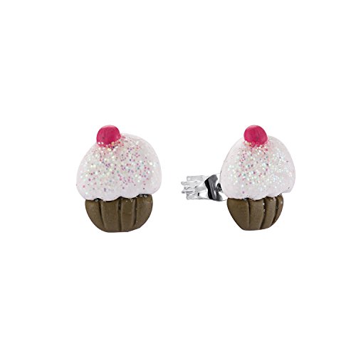 minihope Colorful postres Stud Pendientes Set para niños niñas en caja bonita