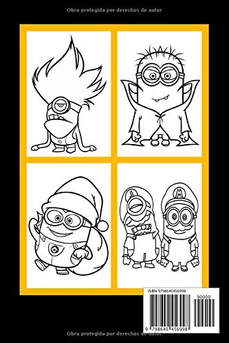 Minions Libro para colorear: Fácil y divertido para niños.