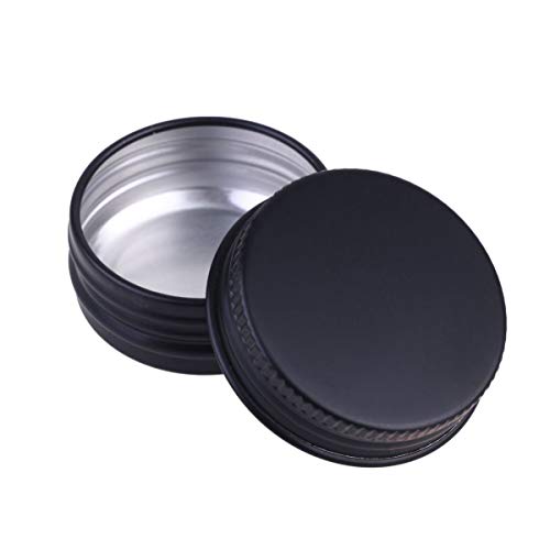 Minkissy 20 Piezas Caja de Aluminio Vacía 15 Ml Tapa de Tornillo Latas Redondas Latas de Almacenamiento de Metal Tarros para Especias Vela Té Crema de Maquillaje