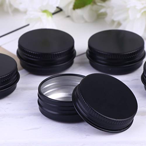 Minkissy - Caja vacía de Aluminio de 15 ml, Tapa de Rosca, latas de Almacenamiento de Metal, tarros de Almacenamiento para Especias, Velas, té, Crema de Maquillaje