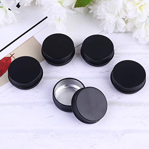 Minkissy - Caja vacía de Aluminio de 15 ml, Tapa de Rosca, latas de Almacenamiento de Metal, tarros de Almacenamiento para Especias, Velas, té, Crema de Maquillaje