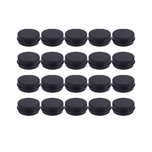 Minkissy - Caja vacía de Aluminio de 15 ml, Tapa de Rosca, latas de Almacenamiento de Metal, tarros de Almacenamiento para Especias, Velas, té, Crema de Maquillaje