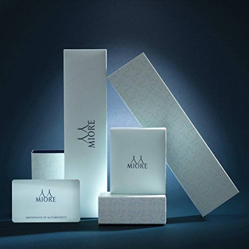 Miore mujer 9 k (375) oro blanco talla ovalada azul topacio diamante