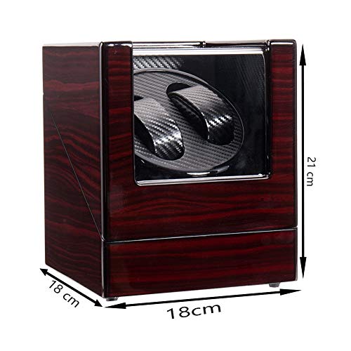 Mira enrollador automático Doble Enrollador De Reloj Enrollador Automático De Reloj Caja 2 + 0 Bobinado Automático Caja De Motor Reloj Mecánico Mesa Batidora Reloj Caja Giratoria Mira las devanaderas