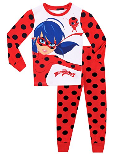 Miraculous Ladybug - Pijama para niñas Ladybug - Ajuste Ceñido - 7-8 Años