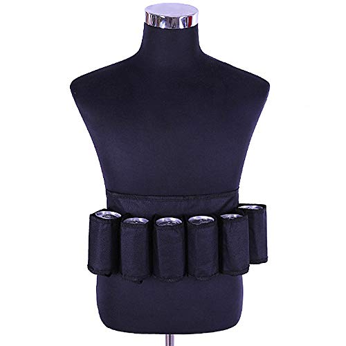 Mirrwin Ajustable Cinturón de Cervezas Cartuchera para Cerveza Beer Belt Cerveza Botellas Cinturon Negro Se Puede Utilizar Bares restaurantes Actividades de Fiesta Caminatas y Otras Actividades