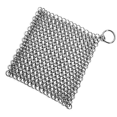 Mirrwin Limpiador de Hierro Fundido Acero Inoxidable Scrubber Alambre de Acero Inoxidable Estropajo Limpiador esponjas Espiral 4 Pulgadas 2 Piezas para ollas sartenes Parrillas y Mucho más