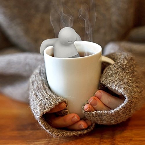 Miryo-Colador De Té diseño de ¨Señor Té¨de Silicona Infusor Colador de hojas Filtro de especias Bolsa Bolsita de té con forma de Hombre