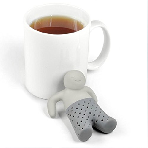 Miryo-Colador De Té diseño de ¨Señor Té¨de Silicona Infusor Colador de hojas Filtro de especias Bolsa Bolsita de té con forma de Hombre