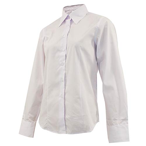 MISEMIYA - Camisa Uniforme Camarera SEÑORA con Mangas LARGAS MESERO DEPENDIENTA Barman COCTELERA PROMOTRORAS OFICCE Lady Blusa - Ref.826 - S, Blanco