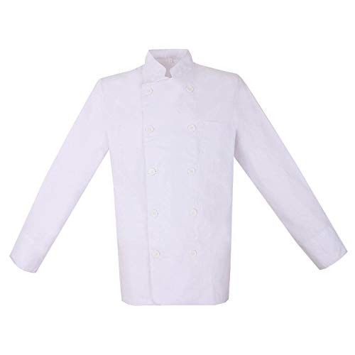 MISEMIYA - Chaqueta Cocinero Chaqueta Chef Mangas LARGAS MARMINTÓN SOLLASTRE GUISANDERO ADOBADOR Uniformes Cocina- Ref.842 - L, Blanco