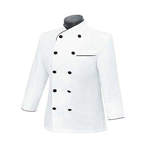 MISEMIYA - Chaquetas Chef COCINERA Mangas LARGAS - Ref.844 - Large, Blanco