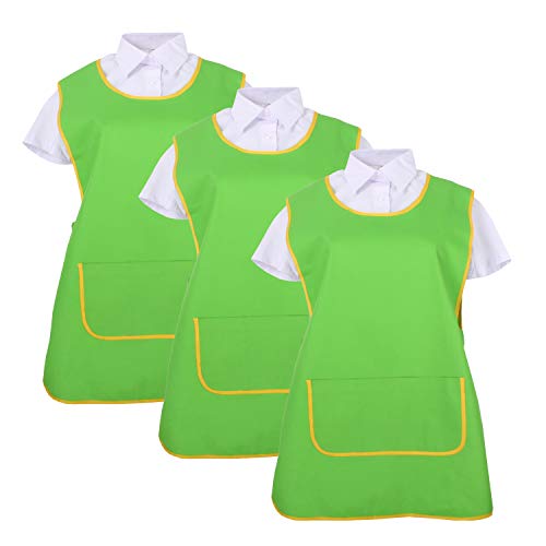 MISEMIYA - Pack*3 Pcs - Delantal Limpieza Uniforme Laboral CLINICA MÉDICOS Limpieza Veterinaria Sanitarios HOSTELERÍA- Ref.868 - Negro, Pack* 3 Pcs, XL