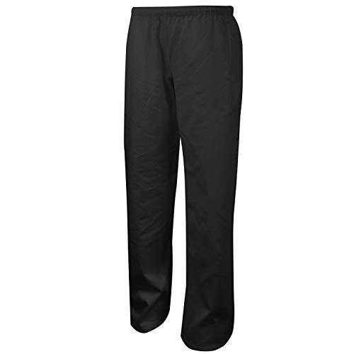 MISEMIYA - PANTALÓN Cintura ELÁSTICA Uniformes Bar Restaurante Chef Cocinero COCINERA - Ref.8313 - M, Negro