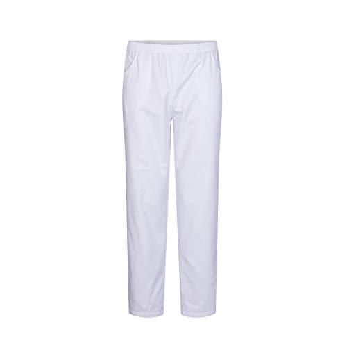 MISEMIYA - PANTALÓN Sanitarios Unisex Cintura ELÁSTICA Uniforme Laboral MÉDICO Enfermera Limpieza Veterinaria SANIDAD HOSTELERÍA- Ref.8312 - M, Blanco