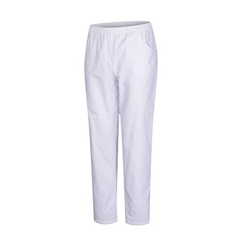 MISEMIYA - PANTALÓN Sanitarios Unisex Cintura ELÁSTICA Uniforme Laboral MÉDICO Enfermera Limpieza Veterinaria SANIDAD HOSTELERÍA- Ref.8312 - M, Blanco