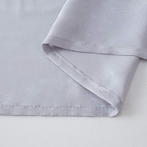 MIULEE Regalo Navidad 2 Cortinas Modernas para Ventana Super y Cómodas Decorativas para Casa Visillos Semitraslúcidos con 8 Anillas para Habitación Salón Cuarto Dormitorio 140 * 245cm Color Plateado